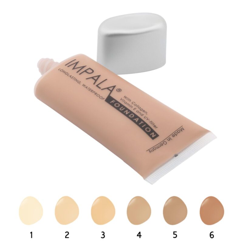 Impala Long Lasting Waterproof Foundation με Κολλαγόνο, Βιταμίνη Ε και Φίλτρα UV No02 - Image 2