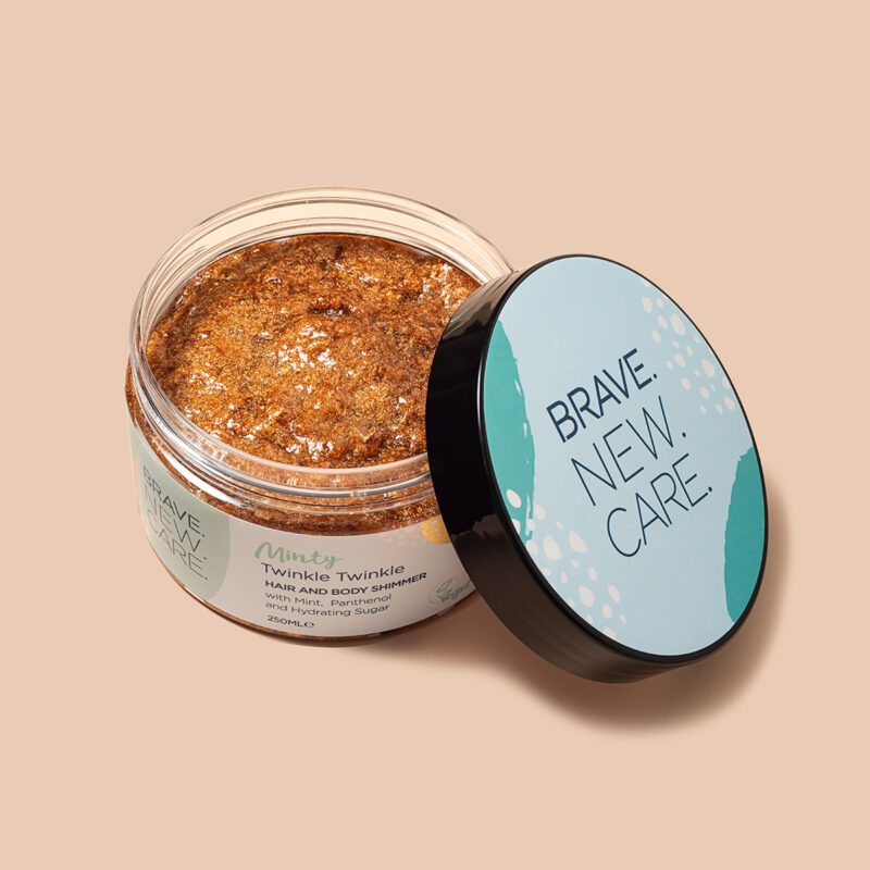 Brave New Hair Minty Twinkle Twinkle Body Shimmer 250ml – Δροσιστικό Body Shimmer με Άρωμα Μέντας & Εκθαμβωτική Λάμψη - Image 2