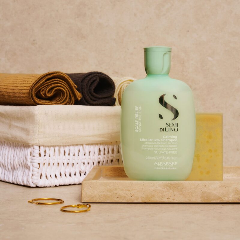 Alfaparf Milano Semi di Lino Scalp Relief Calming Micellar Low Shampoo 250ml – Καταπραϋντικό Σαμπουάν με Μικκυλιακή Τεχνολογία για Ευαίσθητο Τριχωτό - Image 5