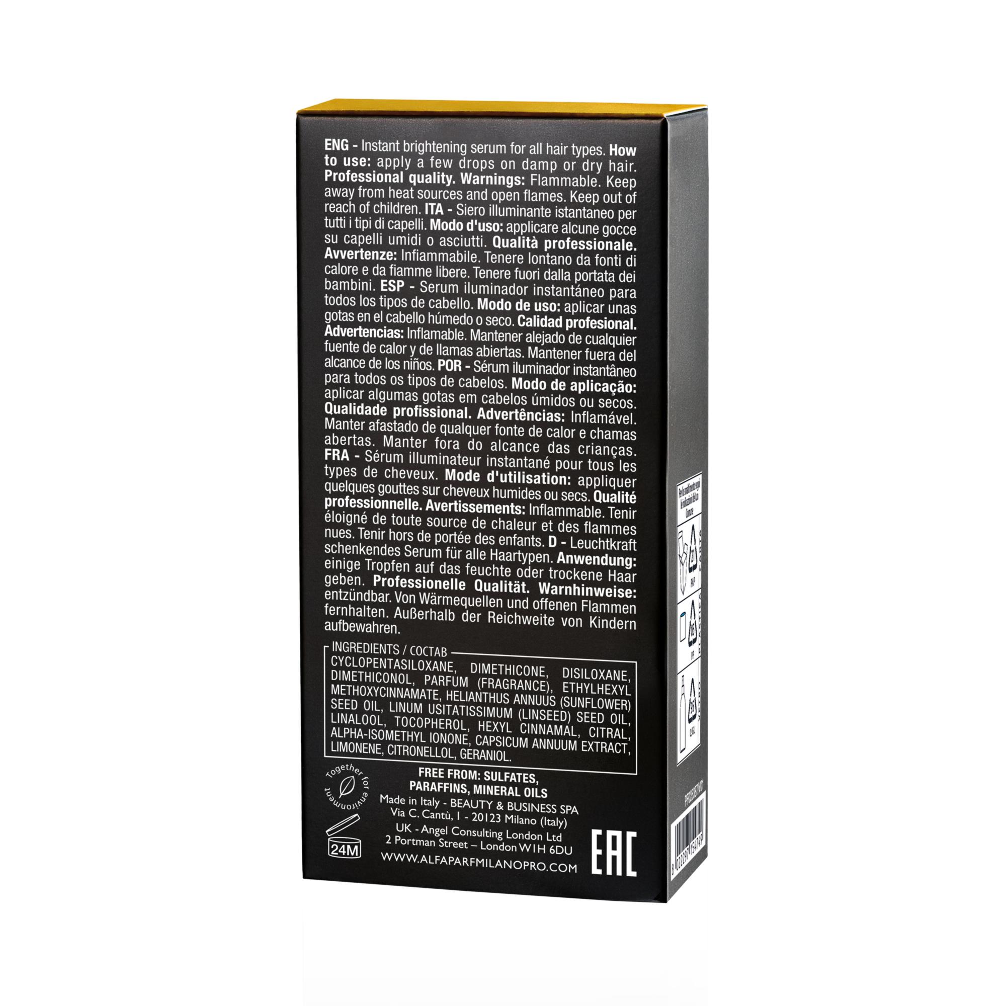 Alfaparf Milano Semi di Lino Cristalli Liquidi The Original 15ml – Ορός Λάμψης για Απόλυτα Λαμπερά & Μεταξένια Μαλλιά - Image 3