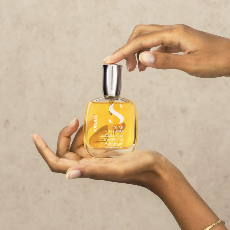 Alfaparf Milano Semi di Lino Sublime Cristalli Liquidi 50ml – Ορός Λάμψης & Αντιφριζ για Μεταξένια Μαλλιά - Image 4