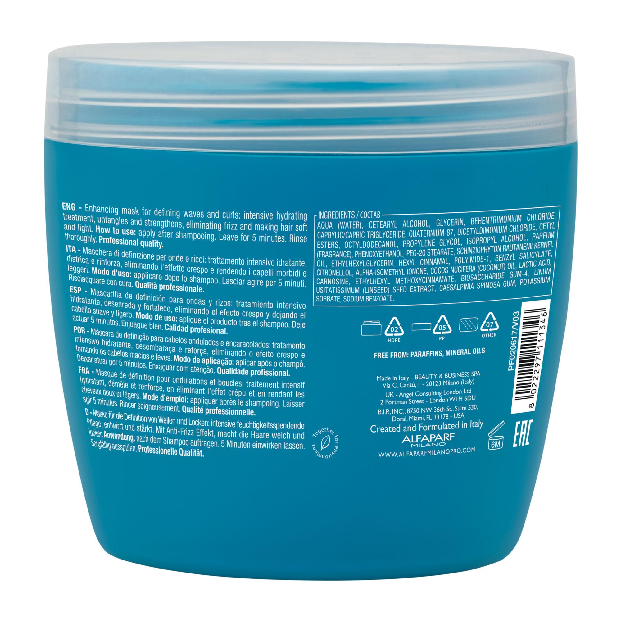 Alfaparf Milano Semi di Lino Curls Enhancing Mask 500ml – Μάσκα Εντατικής Ενυδάτωσης & Αναδόμησης για Σγουρά Μαλλιά - Image 2