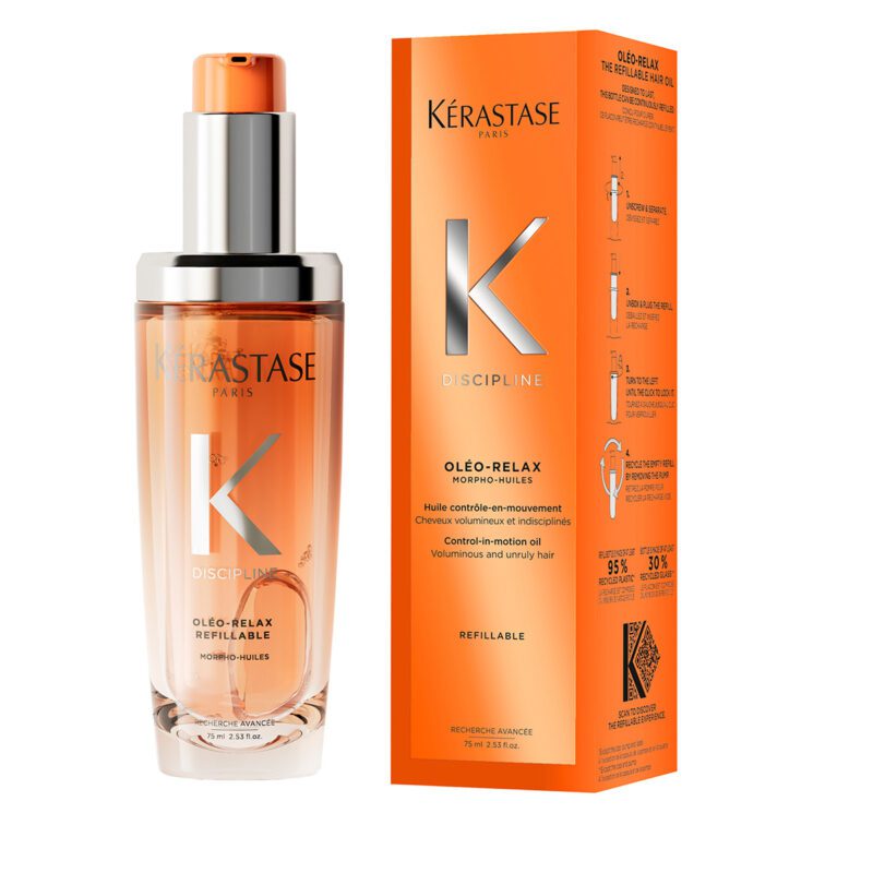 Kérastase Discipline L’Huile Oleo-Relax Refillable 75ml – Επαναγεμιζόμενο Έλαιο Λείανσης για Ατίθασα Μαλλιά - Image 2