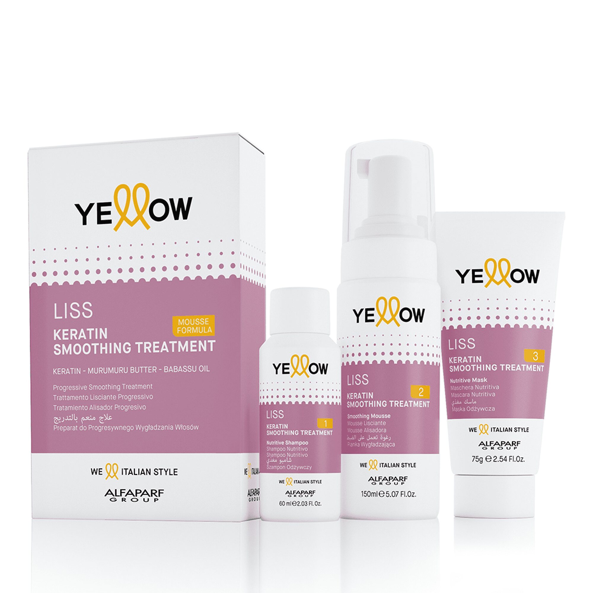 Alfaparf Yellow Liss Keratin Smoothing Treatment – Kit Θεραπείας Λείανσης με Κερατίνη