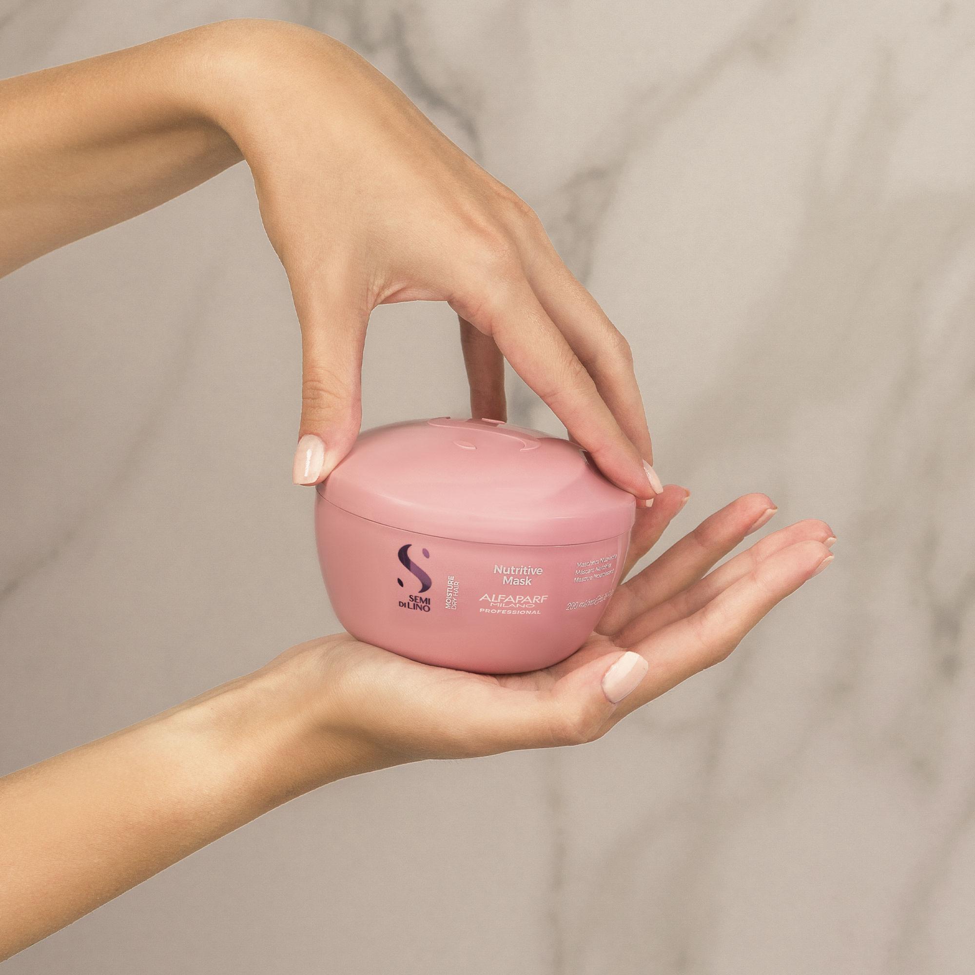 Alfaparf Semi di Lino Moisture Nutritive Mask 200ml – Εντατική Μάσκα Θρέψης & Ενυδάτωσης για Ξηρά Μαλλιά - Image 3