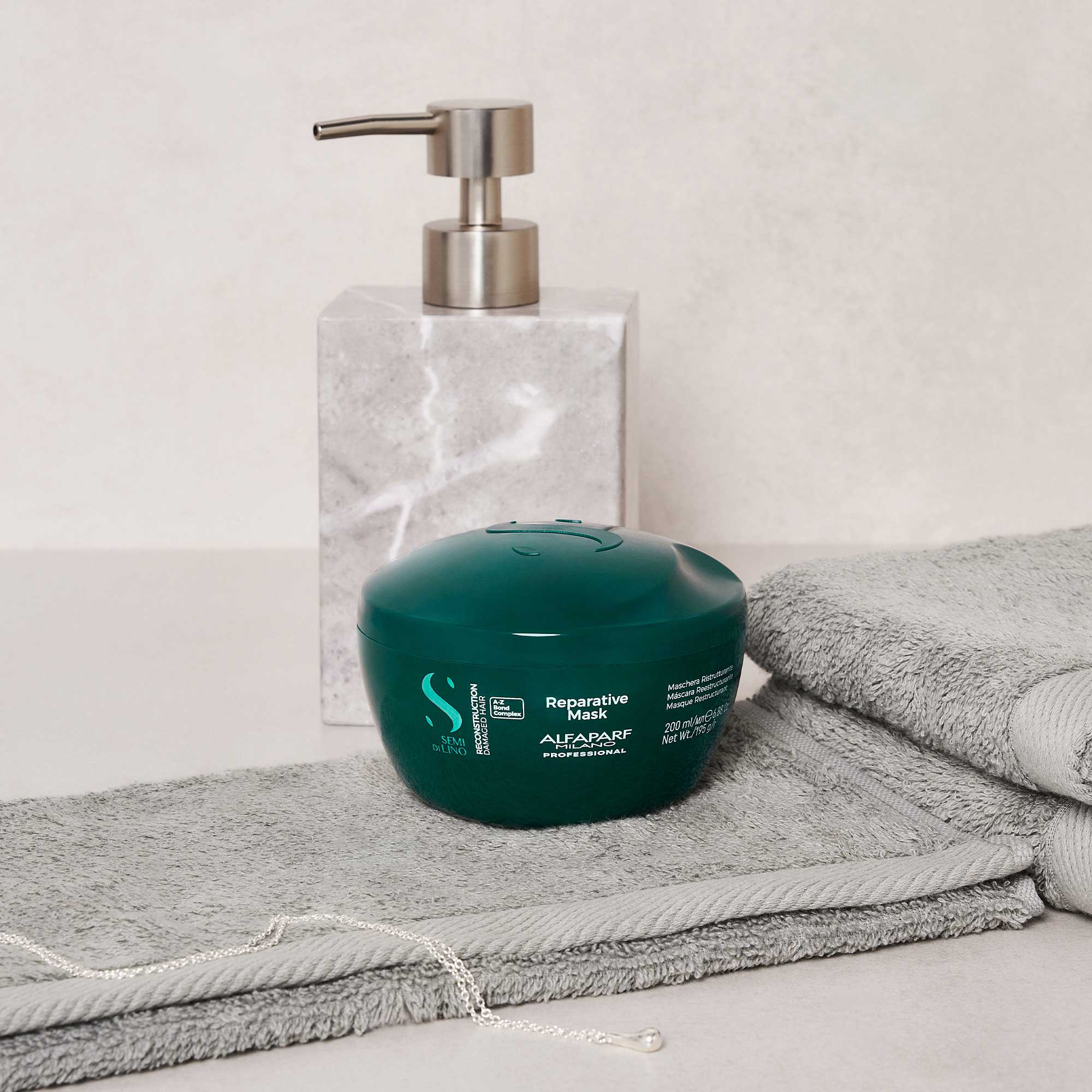 Alfaparf Milano Semi di Lino Reconstruction Reparative Mask 200ml – Μάσκα Αναδόμησης για Ταλαιπωρημένα Μαλλιά - Image 2