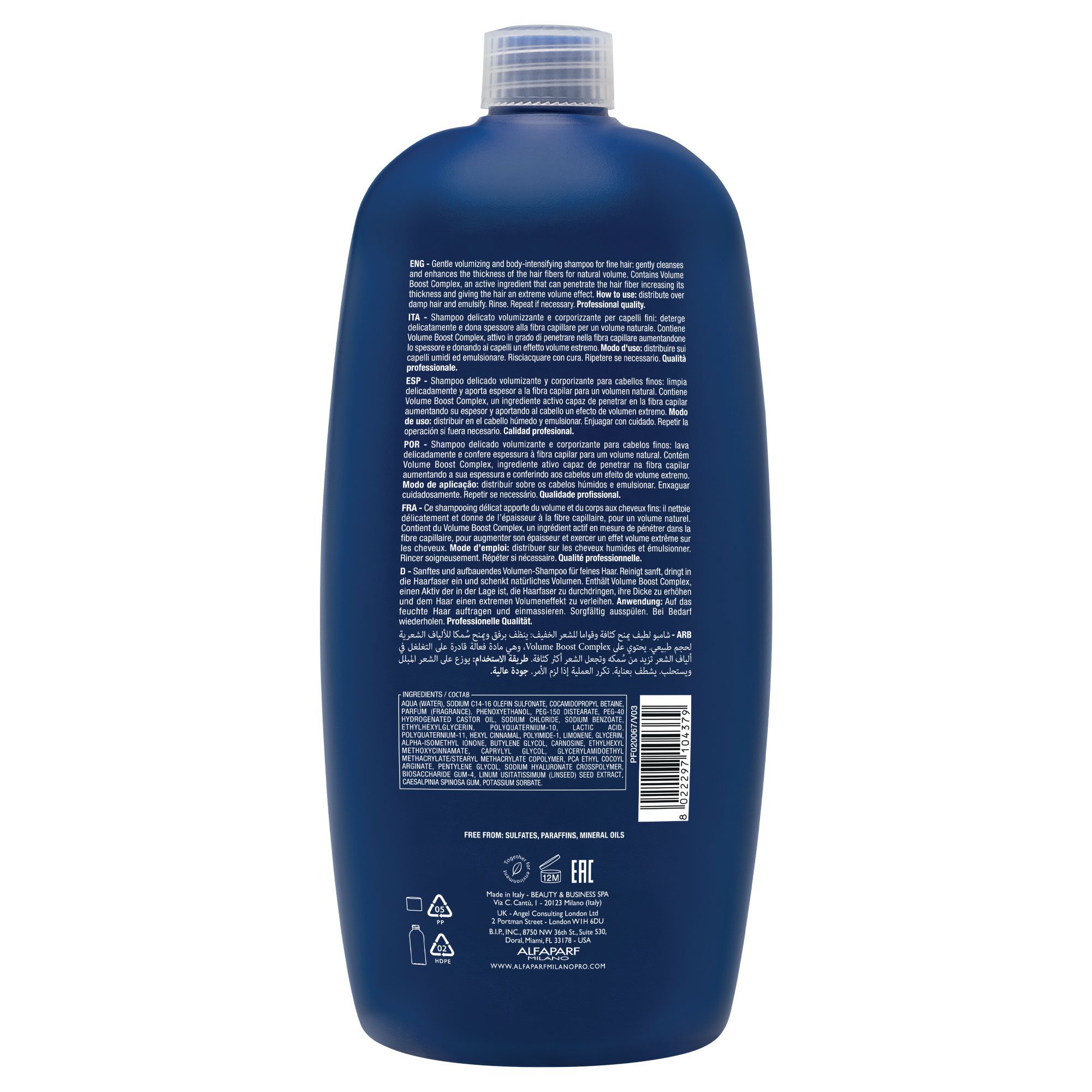 Alfaparf Milano Semi di Lino Volumizing Low Shampoo 1000ml – Σαμπουάν Όγκου για Λεπτά & Άτονα Μαλλιά - Image 2