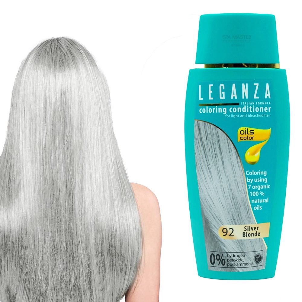 Leganza Coloring Conditioner - Μαλακτική Κρέμα Μαλλιών με Χρώμα Χωρίς Αμμωνία 150ml No92 Silver Blonde/Ασημί Ξανθό