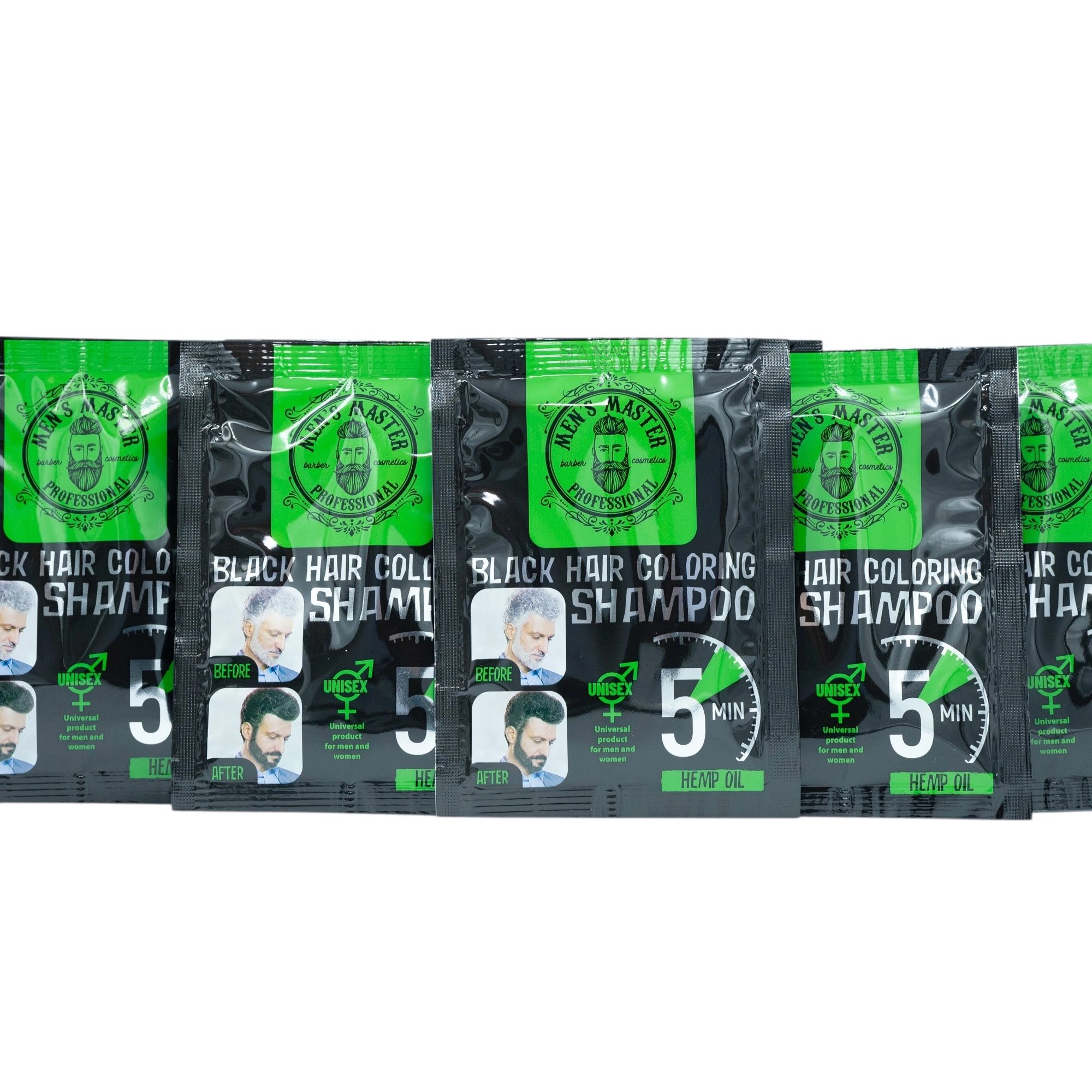 MEN’S MASTER Black Hair Coloring Shampoo 25ml – Σαμπουάν Βαφής Μαλλιών σε Απόχρωση Μαύρο - Image 4