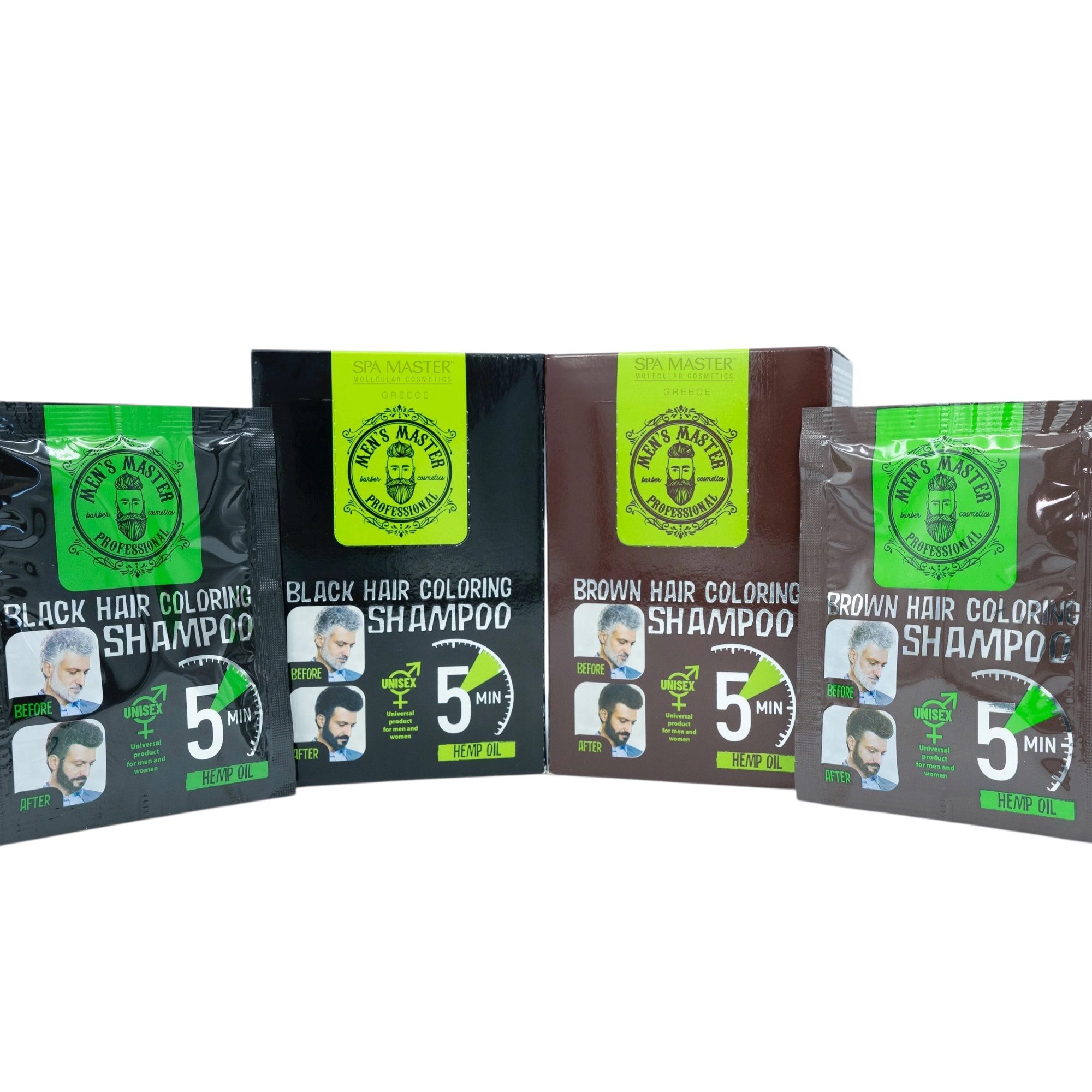 MEN’S MASTER Black Hair Coloring Shampoo 25ml – Σαμπουάν Βαφής Μαλλιών σε Απόχρωση Μαύρο - Image 7