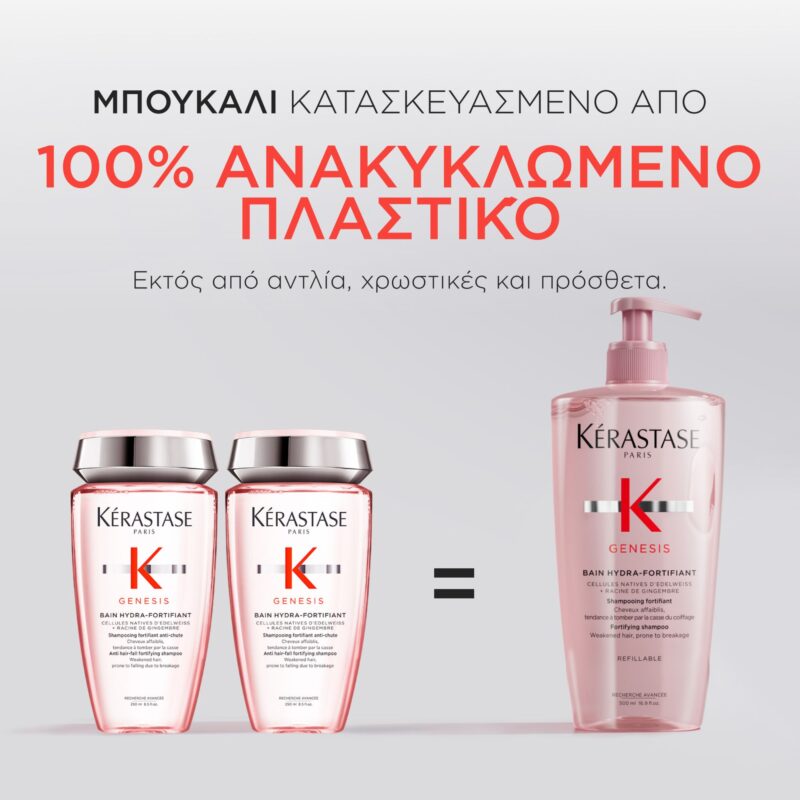 Kérastase Genesis Bain Hydra-Fortifiant 500ml - Σαμπουάν Κατά της Τριχόπτωσης για Λεπτά Μαλλιά - Image 3