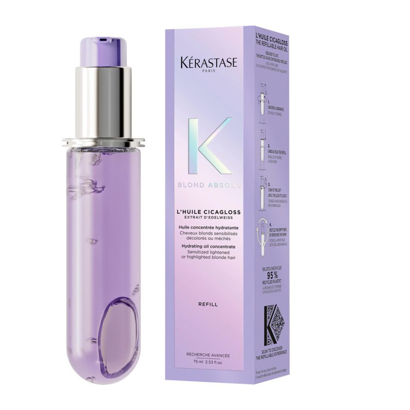 Kérastase Blond Absolu L’Huile Cicagloss Refillable 75ml – Επαναγεμιζόμενο Έλαιο Αναδόμησης για Ξανθά Μαλλιά - Image 3