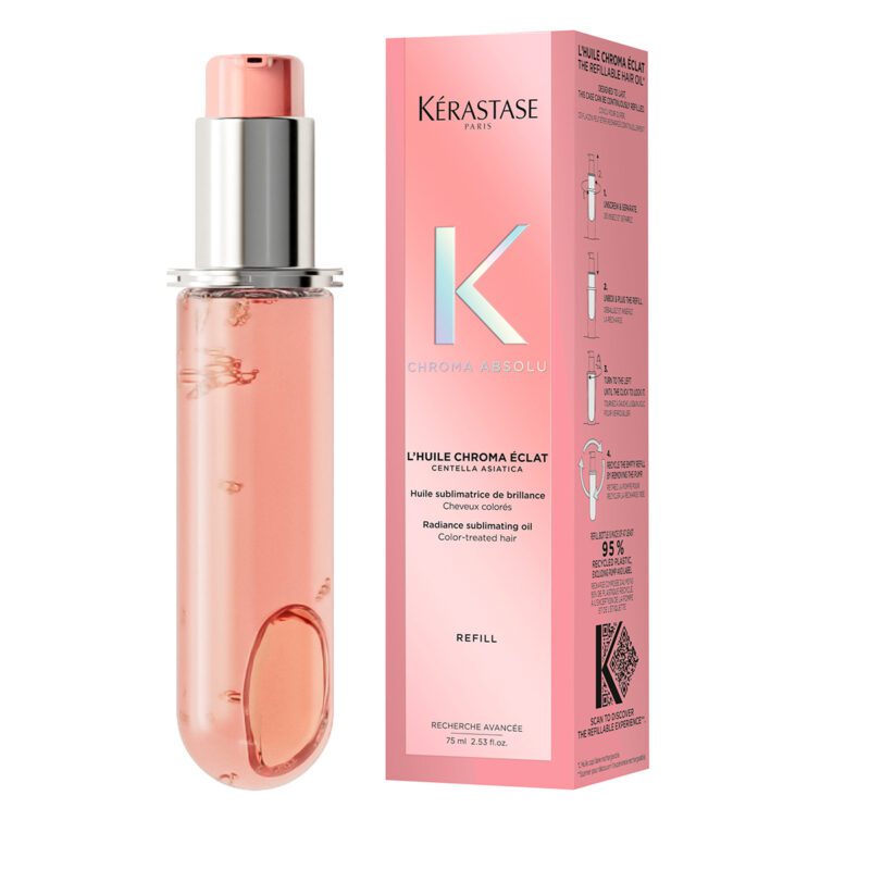 Kérastase Chroma Absolu L’Huile Chroma Éclat Refillable 75ml – Έλαιο Λάμψης & Προστασίας για Βαμμένα Μαλλιά - Image 2