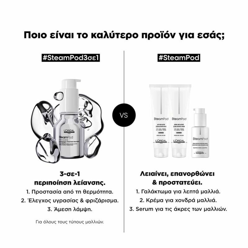 L’Oréal Professionnel SteamPod Serum Περιποίηση Λείανσης για Όλους τους Τύπους Μαλλιών 50ml - Image 7
