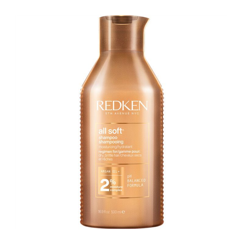 Redken All Soft Σαμπουάν Απαλότητας & Λάμψης για Αφυδατωμένα Μαλλιά 500ml