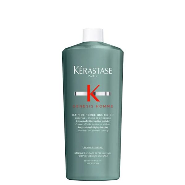 Kérastase Genesis Homme Bain de Force 1000ml – Ανδρικό Σαμπουάν Κατά της Τριχόπτωσης για Ενδυνάμωση
