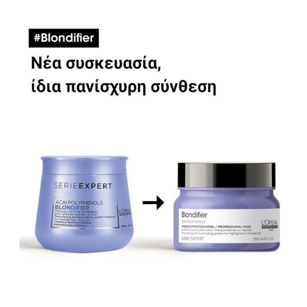 L’Oréal Professionnel Serie Expert Blondifier Μάσκα Περιποίησης για Ξανθά Μαλλιά 250ml - Image 2