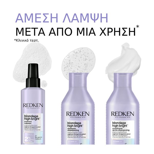 Redken Blondage High Bright Conditioner για Λαμπερά Ξανθά Μαλλιά 300ml - Image 3
