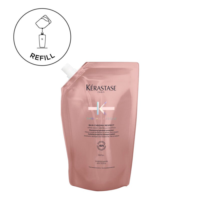 Kérastase Chroma Absolu Bain Chroma Respect Refill 500ml – Σαμπουάν Προστασίας Χρώματος για Λεπτά & Ευαισθητοποιημένα Βαμμένα Μαλλιά
