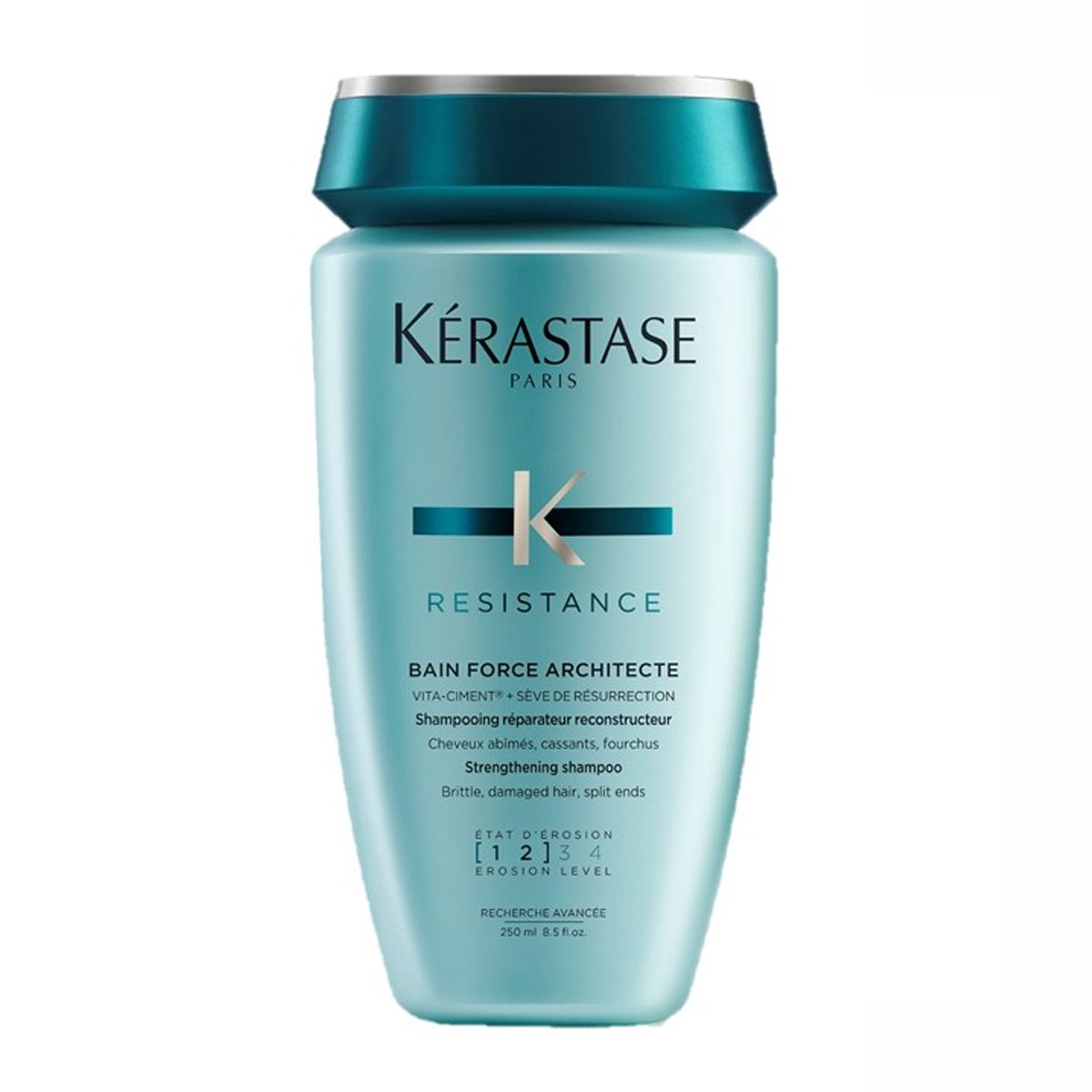 Kérastase Résistance Bain Force Architecte 250ml – Σαμπουάν Επανόρθωσης για Εύθραυστα & Ταλαιπωρημένα Μαλλιά