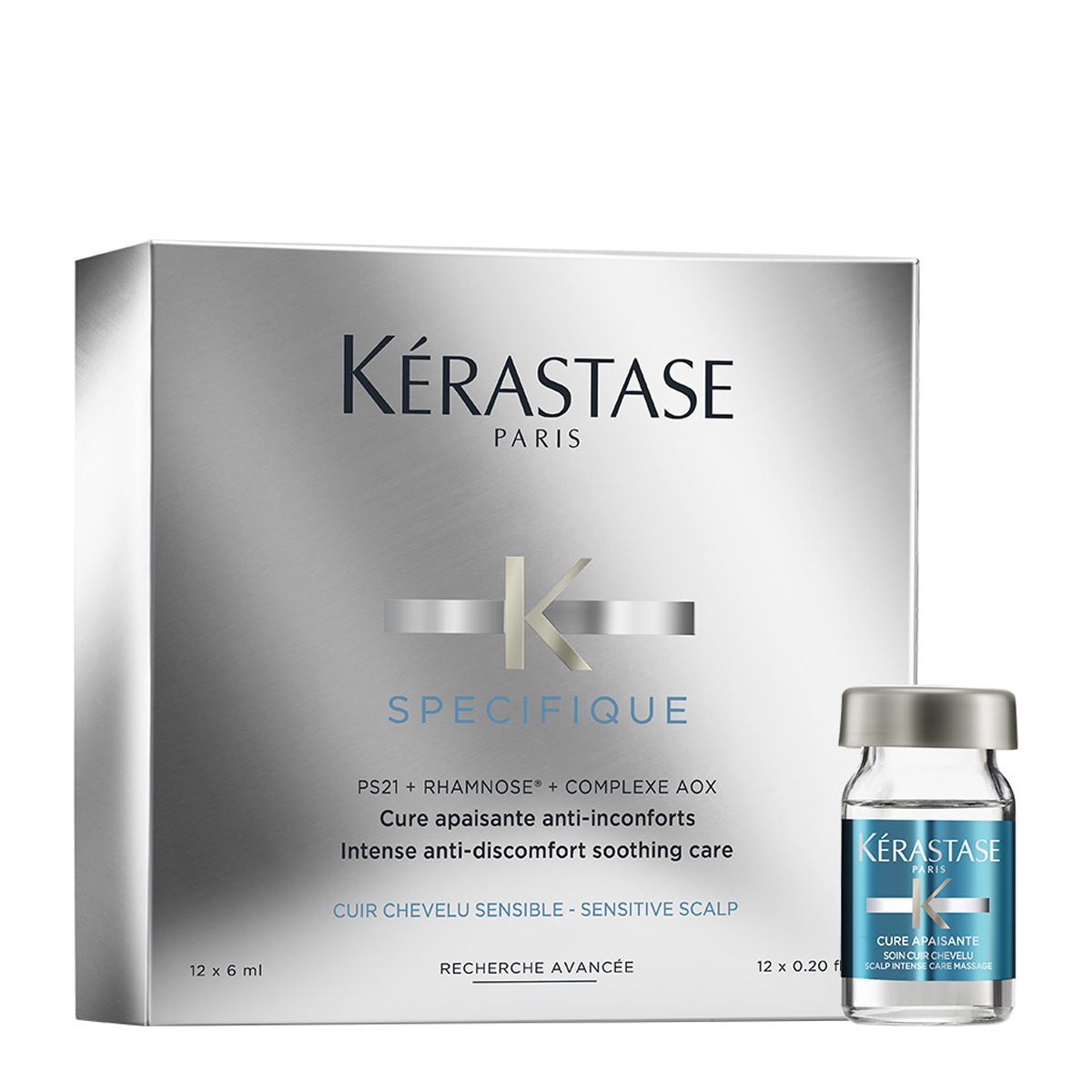 Kérastase Specifique Cure Apaisante 12x6ml – Θεραπεία Κατά των Ερεθισμών & της Ευαισθησίας του Τριχωτού