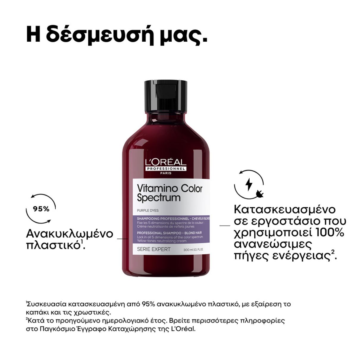 L’Oréal Professionnel Serie Expert Vitamino Color Spectrum Purple Σαμπουάν για Βαμμένα Ξανθά Μαλλιά 300ml - Image 3