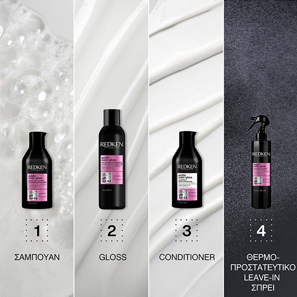 Redken Acidic Color Gloss Glass Gloss 237ml – Εντατική Περιποίηση για Λάμψη & Αναζωογόνηση Χρώματος - Image 4