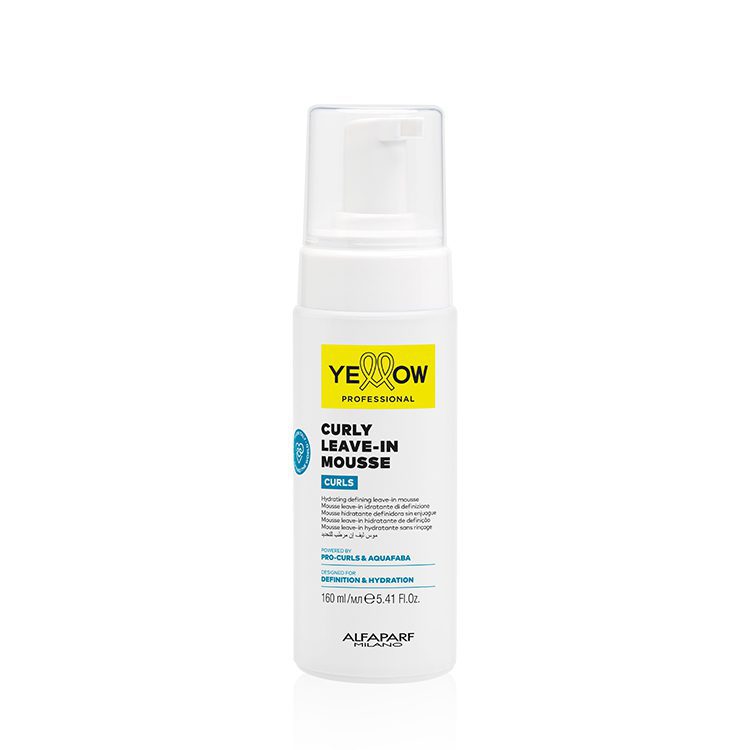 Yellow Professional Curly Leave-In Mousse 160 ml – Ενυδατικός Αφρός χωρίς Ξέβγαλμα για Σγουρά Μαλλιά