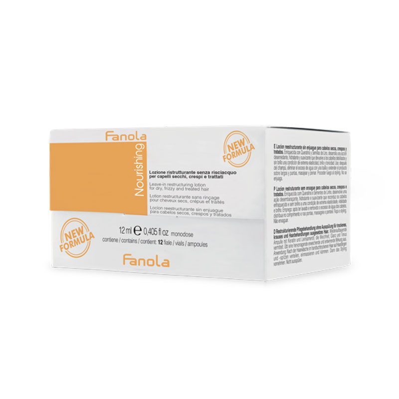 Fanola Nourishing Hair Ampoules 12x12ml – Αμπούλες Ενυδάτωσης & Αναδόμησης για Ξηρά και Ταλαιπωρημένα Μαλλιά