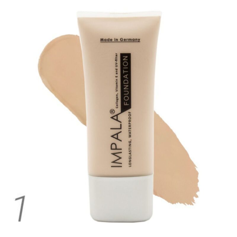 Impala Long Lasting Waterproof Foundation με Κολλαγόνο, Βιταμίνη Ε και Φίλτρα UV No01 - Image 2