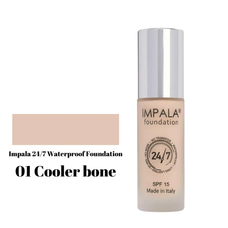 Impala Waterproof Foundation 24/7 SPF15 No01 - Cool Bone 30ml