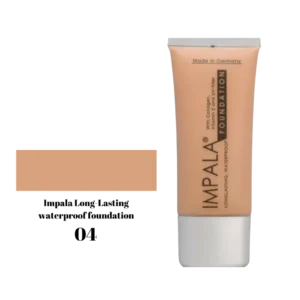 Impala Long Lasting Waterproof Foundation με Κολλαγόνο, Βιταμίνη Ε και Φίλτρα UV No04