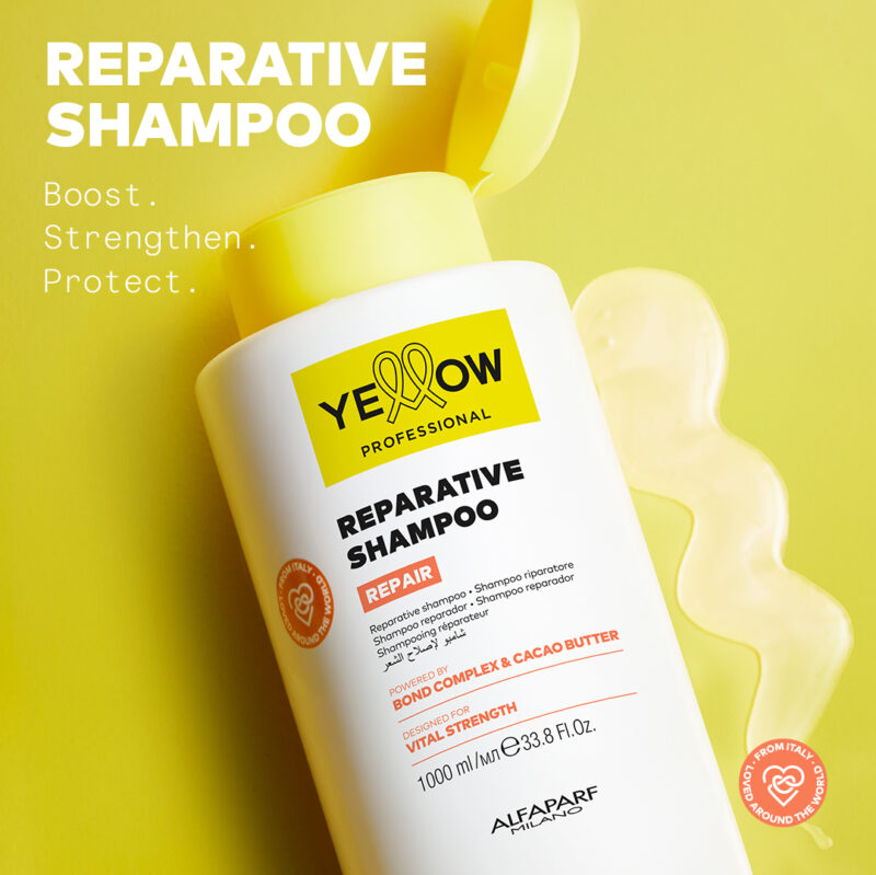 Alfaparf Yellow Professional Reparative Shampoo 500ml – Σαμπουάν Αναδόμησης & Ενίσχυσης για Ταλαιπωρημένα Μαλλιά - Image 4