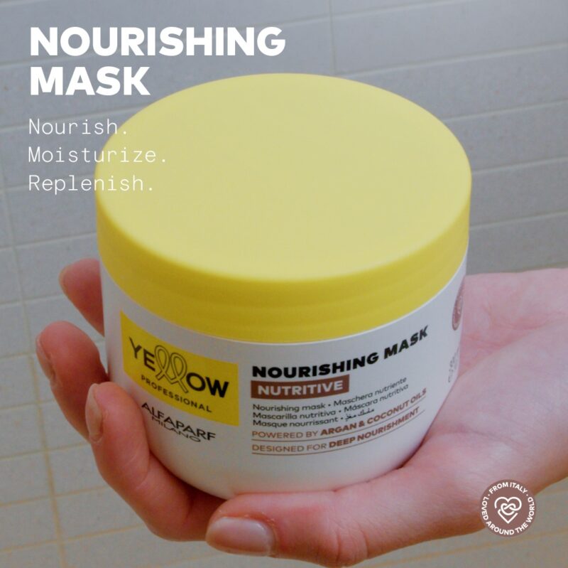 Alfaparf Yellow Professional Nutritive Nourishing Mask 300ml – Μάσκα Θρέψης & Ενυδάτωσης για Ξηρά και Ταλαιπωρημένα Μαλλιά - Image 4
