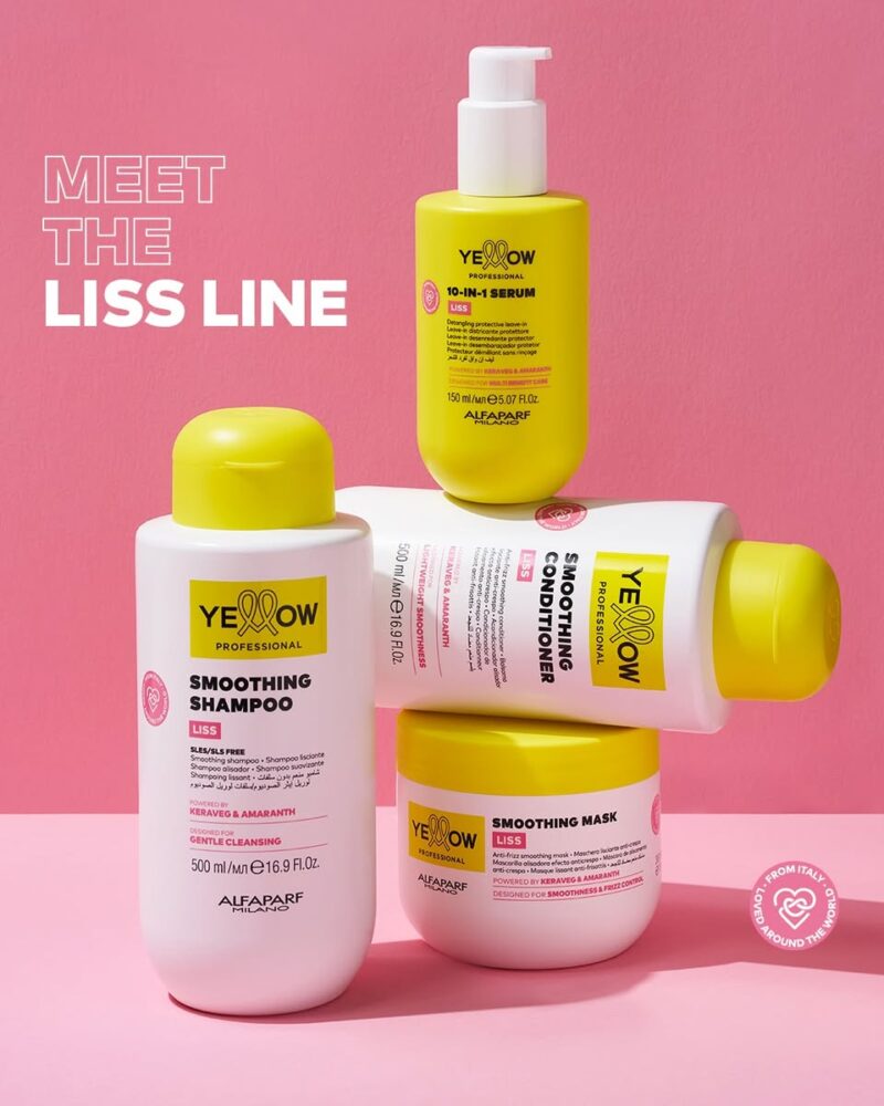 Yellow Professional Liss Smoothing Shampoo 1000ml – Σαμπουάν Λείανσης χωρίς SLES/SLS για Ατίθασα Μαλλιά - Image 4