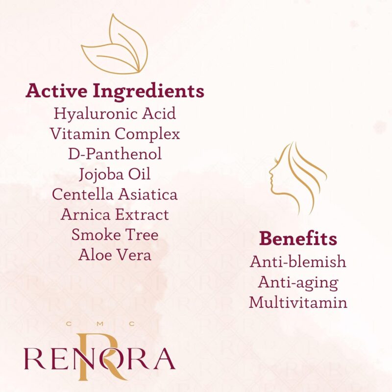Renora Correcting & Calming Cream-Emulsion 50ml – Καταπραϋντική Ελαφριά Κρέμα για Ερυθρότητα & Δυσανεξία - Image 2