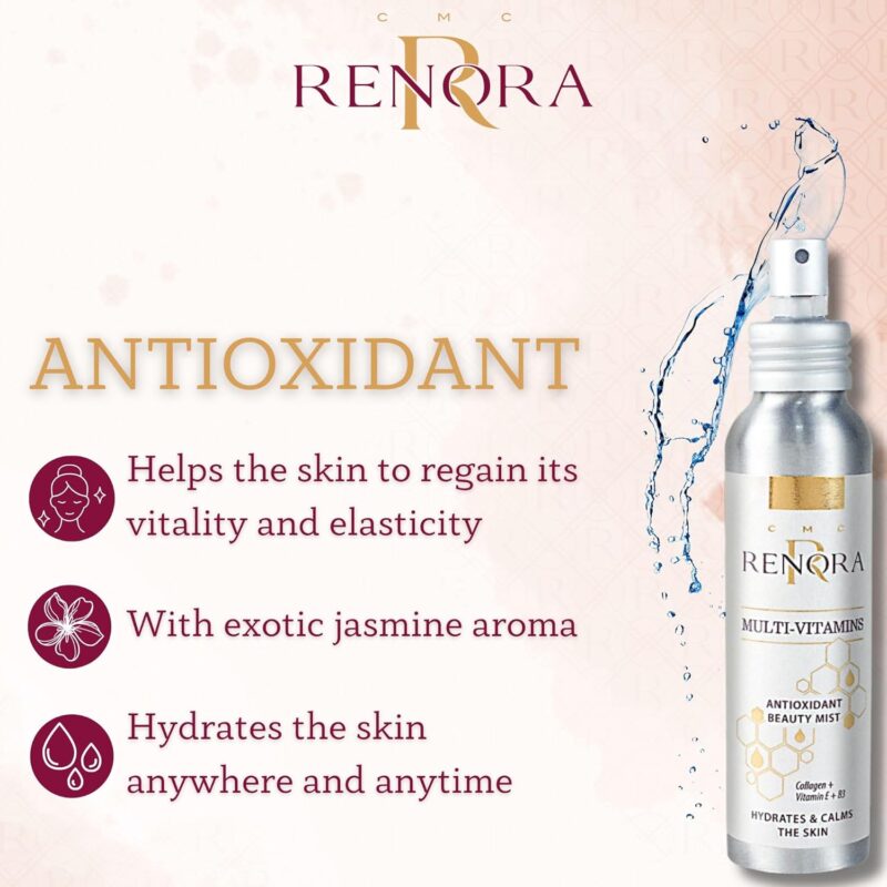 Renora Multi-Vitamins Antioxidant Face Mist 100ml – Αντιοξειδωτικό Mist Προσώπου με Πολυβιταμίνες για Φωτεινή & Προστατευμένη Επιδερμίδα - Image 2