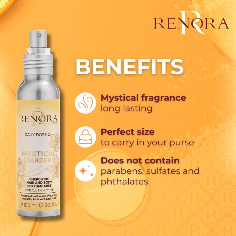 Renora Daily Dose Mystical Garden Hair & Body Mist 150ml – Ενεργοποιητικό Άρωμα για Μαλλιά & Σώμα με Φυσική Φρεσκάδα - Image 2