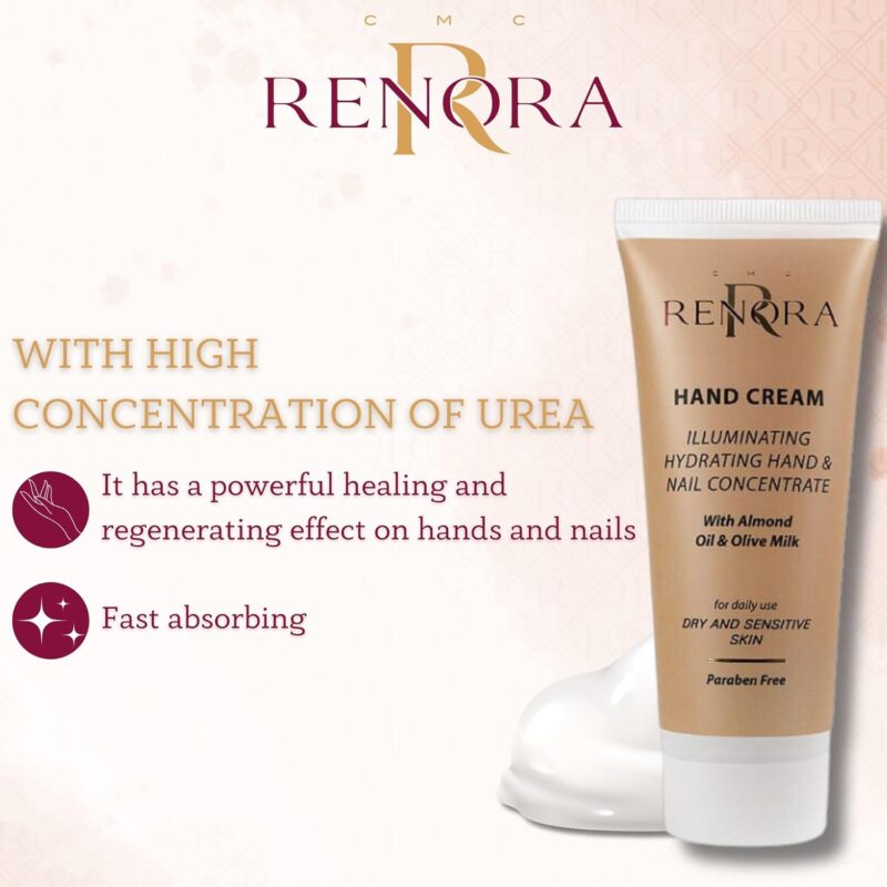 Renora Illuminating Hydrating Hand & Nail Concentrate 75ml – Ενυδατική Κρέμα για Χέρια & Νύχια με Λάμψη και Φυσική Αναζωογόνηση - Image 3