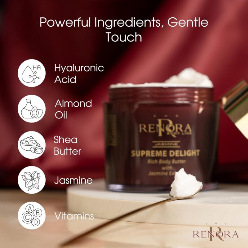 Renora Supreme Delight Rich Body Butter 250ml – Πλούσιο Βούτυρο Σώματος για Εντατική Θρέψη & Μεταξένια Απαλότητα - Image 7