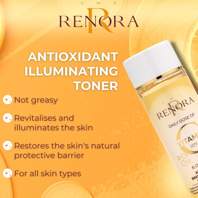 Renora Daily Dose Vitamin C & Collagen Toner 200ml – Αντιοξειδωτικό Toner για Λάμψη, Σύσφιξη & Ομοιόμορφο Τόνο - Image 3