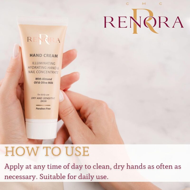 Renora Illuminating Hydrating Hand & Nail Concentrate 75ml – Ενυδατική Κρέμα για Χέρια & Νύχια με Λάμψη και Φυσική Αναζωογόνηση - Image 5
