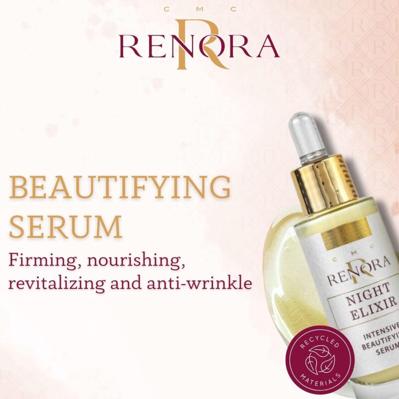 Renora Night Elixir Intensive Beautifying Serum 30ml – Νυχτερινός Ορός Αναδόμησης & Λάμψης για Όλους τους Τύπους Επιδερμίδας - Image 4