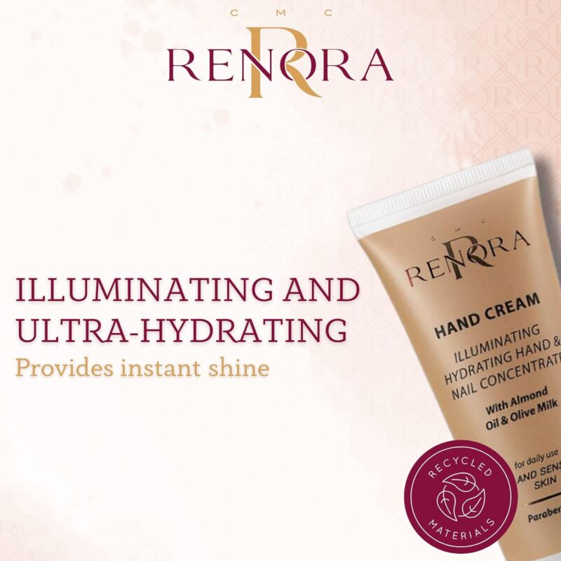 Renora Illuminating Hydrating Hand & Nail Concentrate 75ml – Ενυδατική Κρέμα για Χέρια & Νύχια με Λάμψη και Φυσική Αναζωογόνηση - Image 4