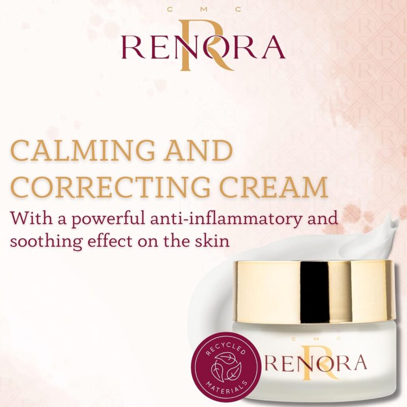 Renora Correcting & Calming Cream-Emulsion 50ml – Καταπραϋντική Ελαφριά Κρέμα για Ερυθρότητα & Δυσανεξία - Image 4
