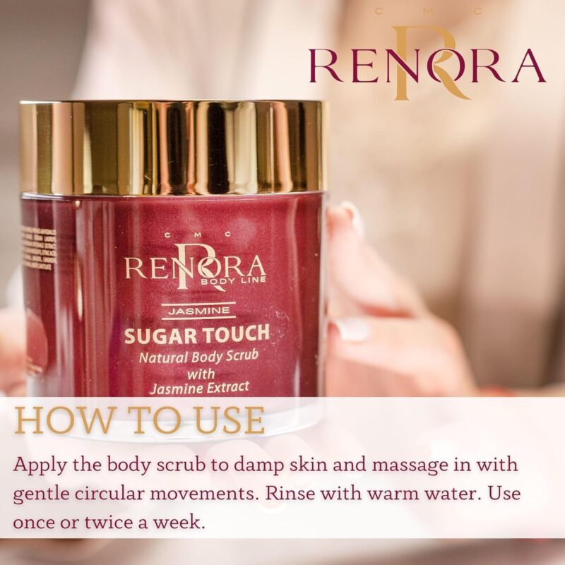 Renora Sugar Touch Natural Body Scrub 250ml – Φυσικό Scrub Σώματος με Ζάχαρη & Έλαια για Βαθιά Απολέπιση & Μεταξένια Απαλότητα - Image 2