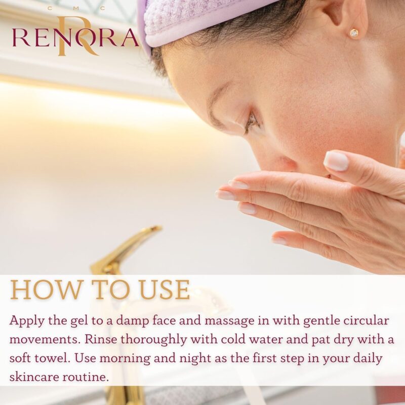 Renora Daily Gentle Cleansing Facial Gel 150ml – Ήπιο Τζελ Καθαρισμού για Εξυγίανση & Λείανση της Επιδερμίδας - Image 5