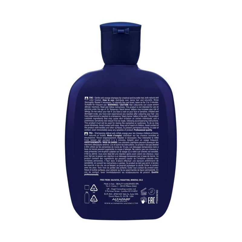 Alfaparf Milano Semi di Lino Anti-Orange Low Shampoo 250ml – Σαμπουάν Ήπιου Καθαρισμού για Εξουδετέρωση Πορτοκαλί Τόνων - Image 2