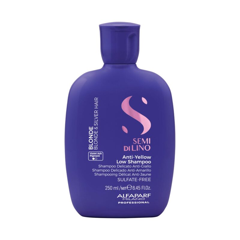 Alfaparf Milano Semi di Lino Anti-Yellow Low Shampoo 250ml – Σαμπουάν Ήπιου Καθαρισμού για Εξουδετέρωση Κιτρινωπών Τόνων