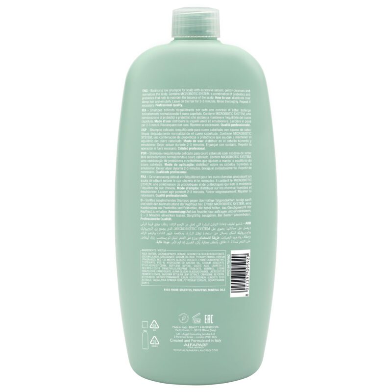 Alfaparf Milano Semi di Lino Scalp Rebalance Balancing Low Shampoo 1000ml – Εξισορροπητικό Σαμπουάν Κατά της Λιπαρότητας & για Ρύθμιση του Τριχωτού - Image 2